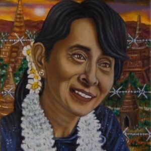 Oil Painting > Pride of Burma >  Aung San Suu Kyi